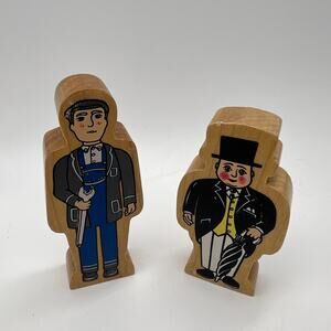 Gullane Thomas & Friends Sir Topham Hatt Engineer Figures Set 2001 Wooden Toy